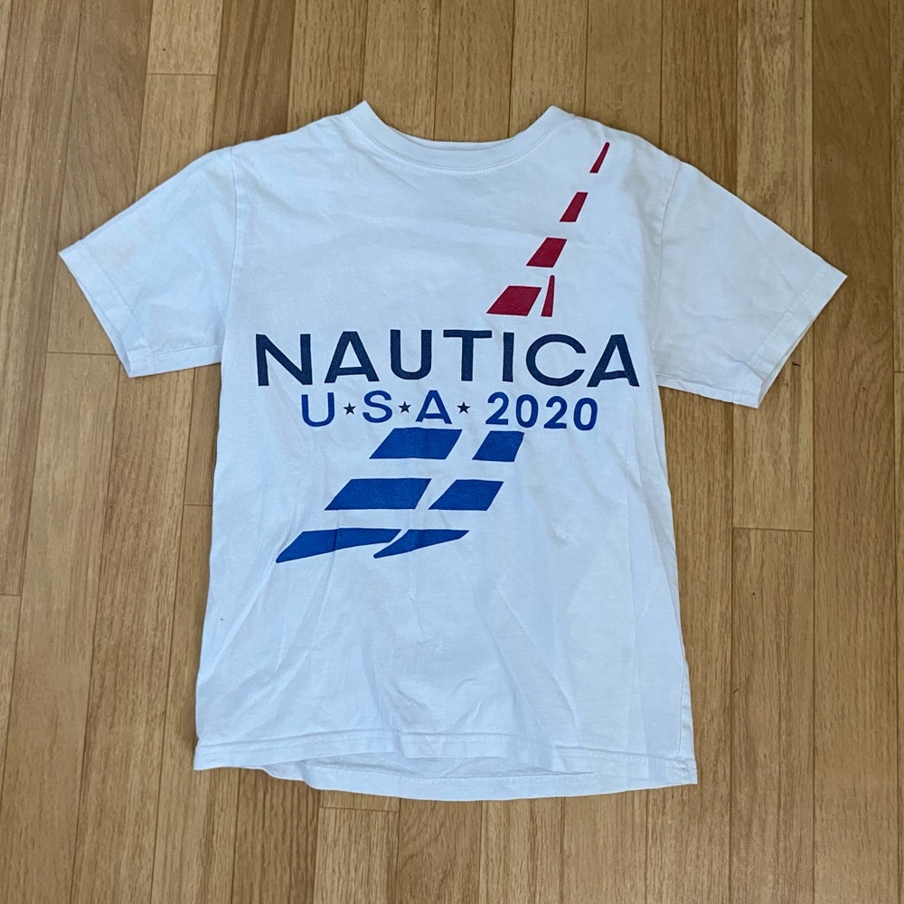 NAUTICA Boys White T-Shirt Size S (8)